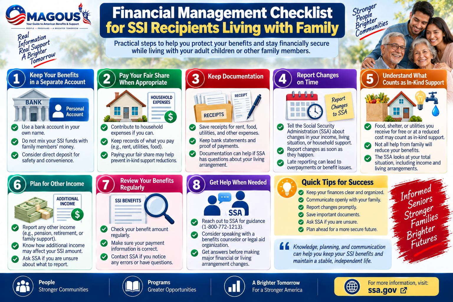 Financial management checklist for SSI recipients living with family